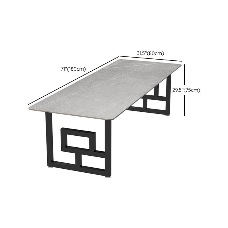 Scrivania per ufficio in pietra in stile industriale da 29,53 pollici
