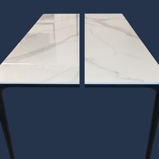 Rectangle Home Fixed Table Industrial Sintered Stone Dining Table Clearhalo 'Dining Tables & Seating' 'Dining Tables' 'dining_table' 'furn' 'furn_dining_table' 'Furniture' 'Kitchen & Dining Furniture' 1200x1200_f988e027-e2c8-44fe-989b-80b59fb1604e