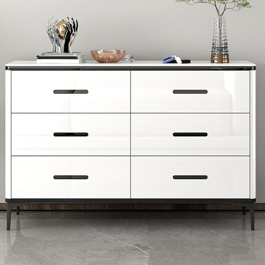 Contemporary Bedroom Storage Chest Stone White Chest with Drawers
