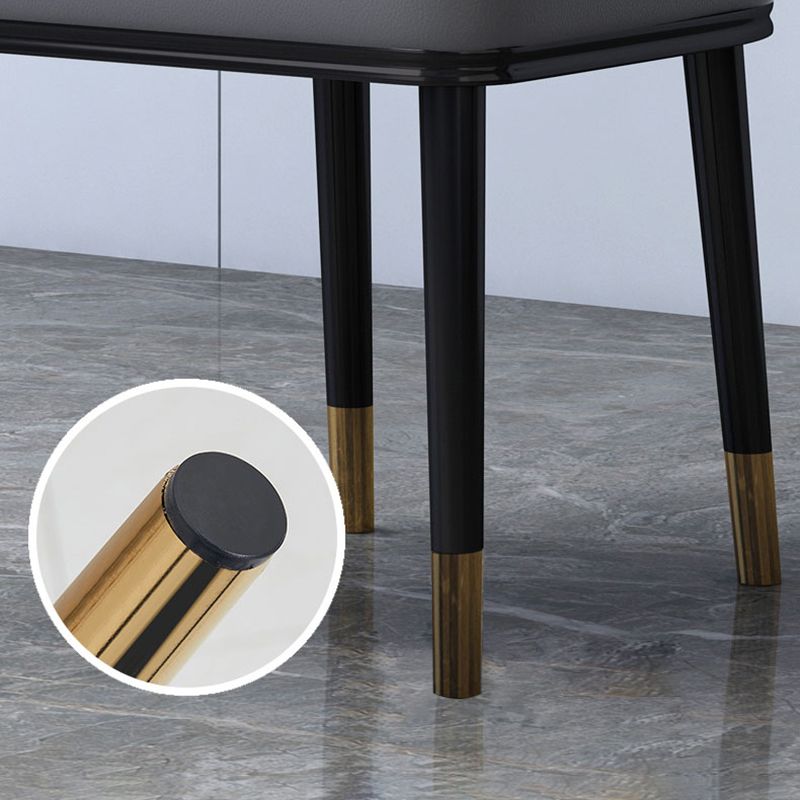 Home Scandinavian Side Chair Metal Solid Back Upholstered Dining Room Chair Clearhalo ' kitchen&dining_furn' 'Dining Chairs' 'Dining Tables & Seating' 'dining_chair' 'furn' 'furn_dining_chair' 'Furniture' 'furniture_dining_chair' 'Kitchen & Dining Furniture' 'kitchen' 1200x1200_f9890b6b-49ef-475a-8511-5019d42f8035