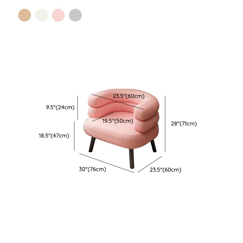 Modern Living Room Accent Armchair Basic Four Leg Accent Armchair