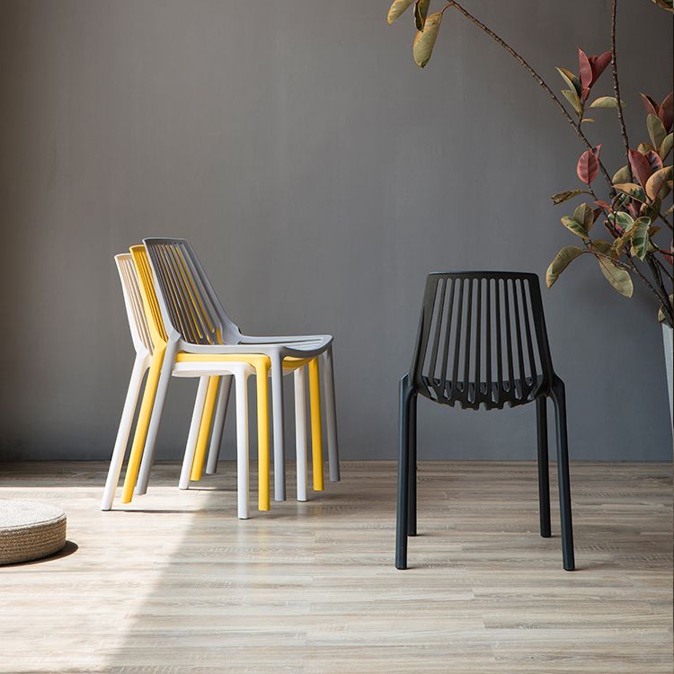 Modern Style Stackable Chair Dining Armless Chairs with Plastic Legs for Kitchen Clearhalo ' kitchen&dining_furn' 'Dining Chairs' 'Dining Tables & Seating' 'dining_chair' 'furn' 'furn_dining_chair' 'Furniture' 'furniture_dining_chair' 'Kitchen & Dining Furniture' 'kitchen' 1200x1200_f98c6bc8-2b23-442d-ad1f-54bcdec3c6ed