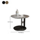 Modern Round Slate Cocktail Table Stainless Steel Pedestal Coffee Table Clearhalo 'Coffee & Accent Tables' 'Coffee Tables' 'coffee_tables' 'furn' 'furn_coffee_tables' 'Furniture' 'Living Room Furniture' 1200x1200_f98c799c-9263-462d-837e-3a38331aa147