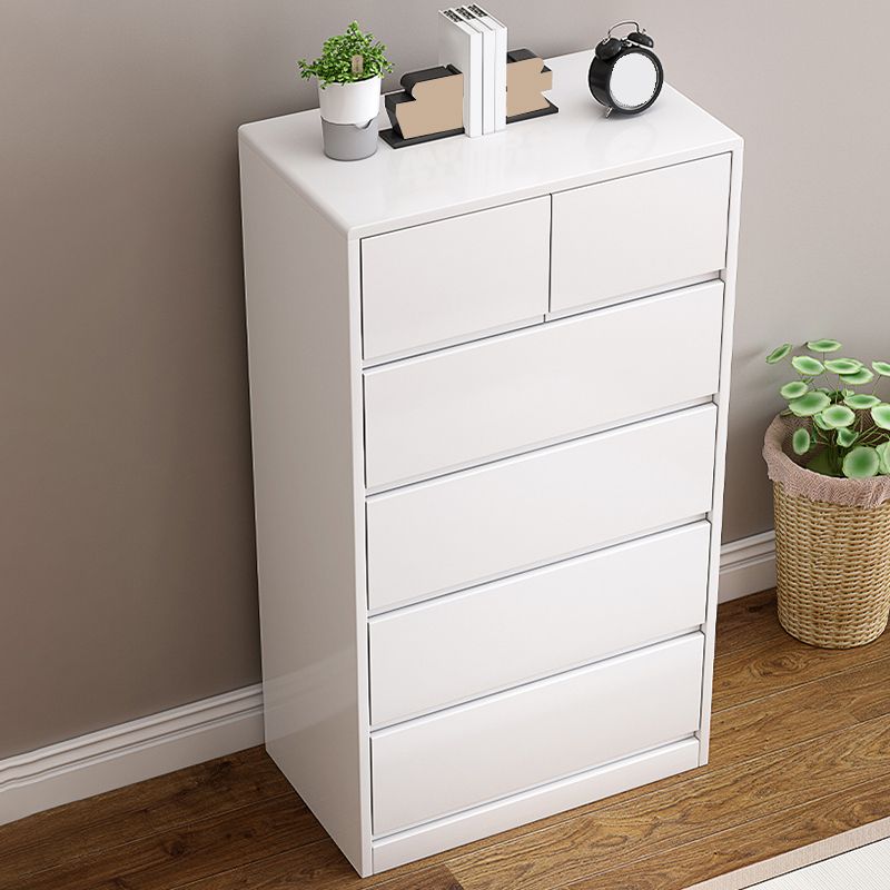 Rubberwood -Akzentkiste mit Schubladen 23,62 "lange zeitgenössische Brust