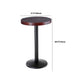 Juego de mesa de Bar Industrial de 1/3/5 piezas, mesa redonda de madera de pino para cafetería