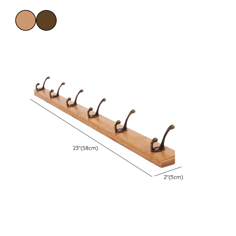 Modern Wooden Entryway Coat Rack Wall-Mounted Coat Hanger with Hooks Clearhalo 'Entry & Mudroom Furniture' 'furn' 'furn_hall_tree_coat_racks' 'Furniture' 'Hall Trees & Coat Racks' 'hall_tree_coat_racks' 1200x1200_f98fde0a-8d4b-41f4-819c-ff275d19a8ae