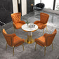 Glam 1/5 Pieces Dining Set Sintered Stone Dining Table Set for Home Use Clearhalo 'Dining Room Sets' 'Dining Tables & Seating' 'dining_room_set' 'furn' 'furn_dining_room_set' 'Furniture' 'furniture_dining_room_set' 'Kitchen & Dining Furniture' 'kitchen&dining_furn' 'kitchen' 1200x1200_f99005a1-fc1e-4ca5-a5fd-66fde27f96e3