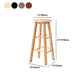 Dining Room Simple Style Wood Barstool Wood 4 Legs Bar Stool with Pedal