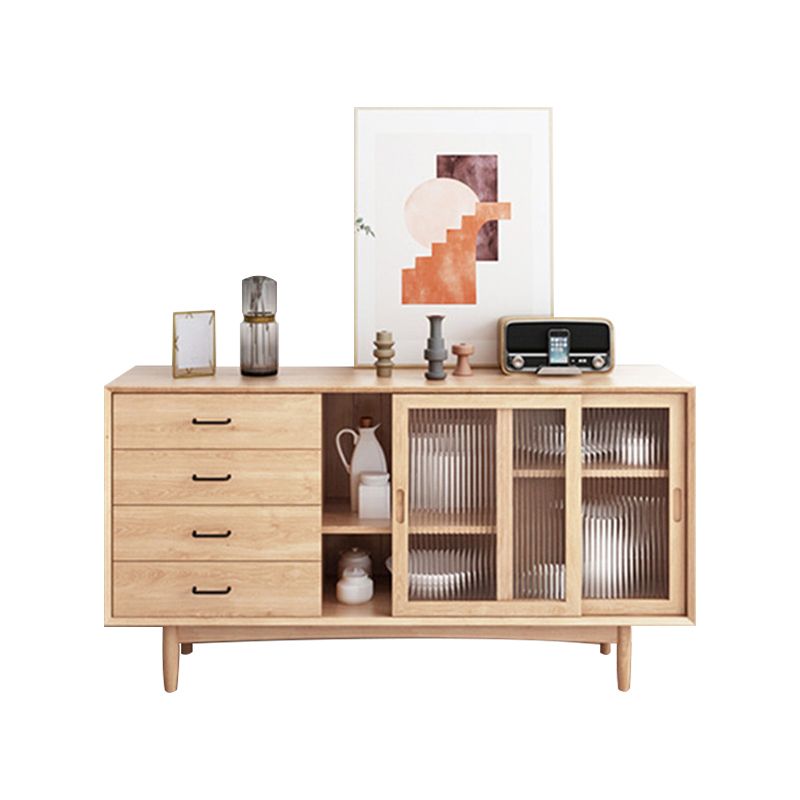 Modern Storage Sideboard Wooden Kitchen Sideboard with Drawers and Doors Clearhalo 'buffet_sideboard' 'Buffets & Sideboards' 'furn' 'furn_buffet_sideboard' 'Furniture' 'Kitchen & Dining Furniture' 1200x1200_f991cccd-1e6a-44d9-899e-4a9f5f03a233