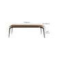 Industrial Style Rectangular Dining Table with Wooden Legs for Home Use