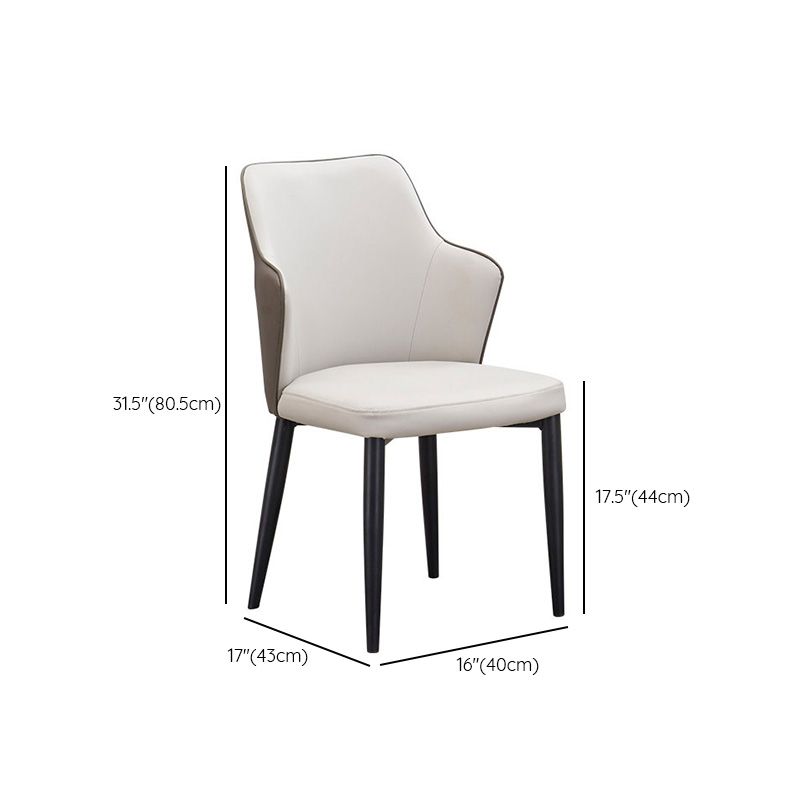 Faux Leather Dining Chairs Wingback Side Chair with Metal Legs Clearhalo 'Dining Chairs' 'Dining Tables & Seating' 'dining_chair' 'furn' 'furn_dining_chair' 'Furniture' 'Kitchen & Dining Furniture' 1200x1200_f9929438-e254-4dcf-9cb0-959d3cd459b7