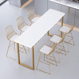 Tabourets de bar en métal glamour bas de tabourets à bascule avec des jambes en métal