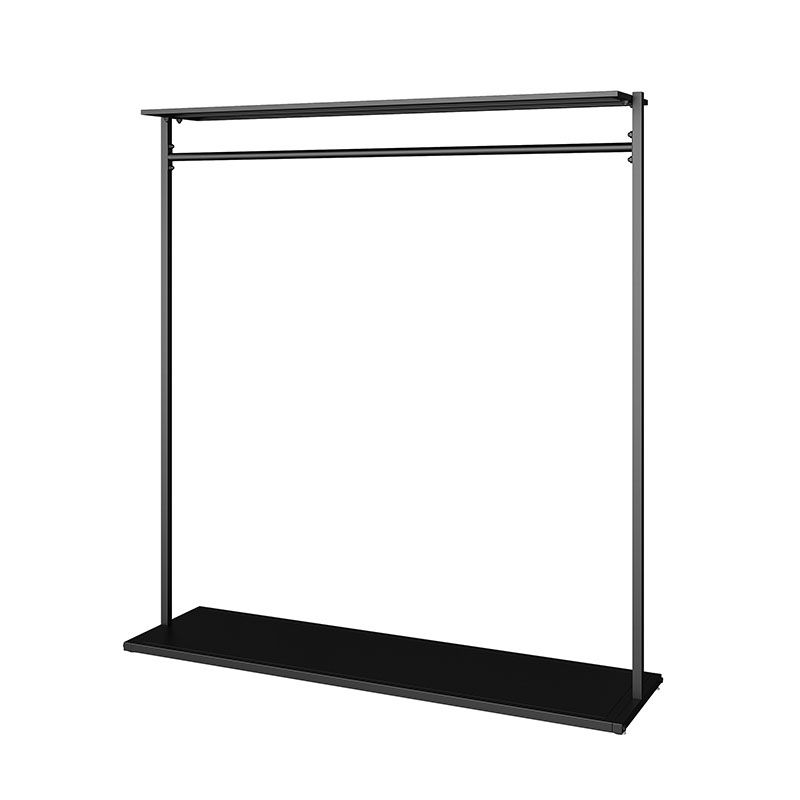 Rack de manteau simple pure couleur métallique en manteau autoportant avec étagères avec étagères