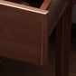 Traditional Solid Wood 2 Drawers Vanity Table with Mirror and Stool