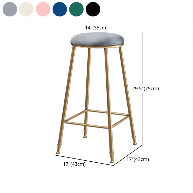 Coffee Shop Glam Bar Stool Iron Legs Footrest Stack-able Counter Stool Clearhalo 'Bar Furniture' 'Bar Stools' 'bar_stools' 'furn' 'furn_bar_stools' 'furniture_bar_stools' 'Kitchen & Dining Furniture' 'kitchen&dining_furn' 'kitchen' 'kitchen_furn' Furniture' 1200x1200_f9966428-051c-4169-a34e-1b0033fe1e4e