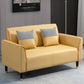 Glam Tight Back Flared Arm Living Room Faux Leather Standard Seating