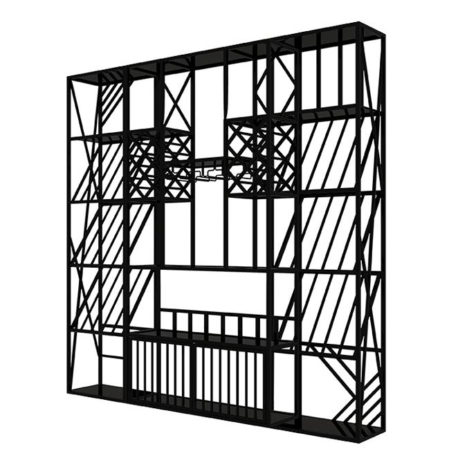 Rack de porte-vin en métal de luxe autoportant avec un casier à vin étagère 78,7 "H