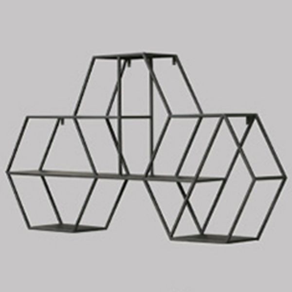 Libreria in metallo industriale galleggiante da 48,5 "L libreria per Home Office