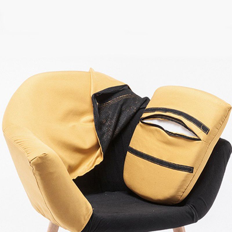 Linen Arm Chair 28.74" L x 24.80" W x 30.31" H Flared Arms Accent Chair with Pillow Back Clearhalo 'Accent Chairs' 'accent_chairs' 'Chairs & Seating' 'furn' 'furn_accent_chairs' 'Furniture' 'Living Room Furniture' 1200x1200_f99e2548-754f-4830-b018-6556150b6c3b