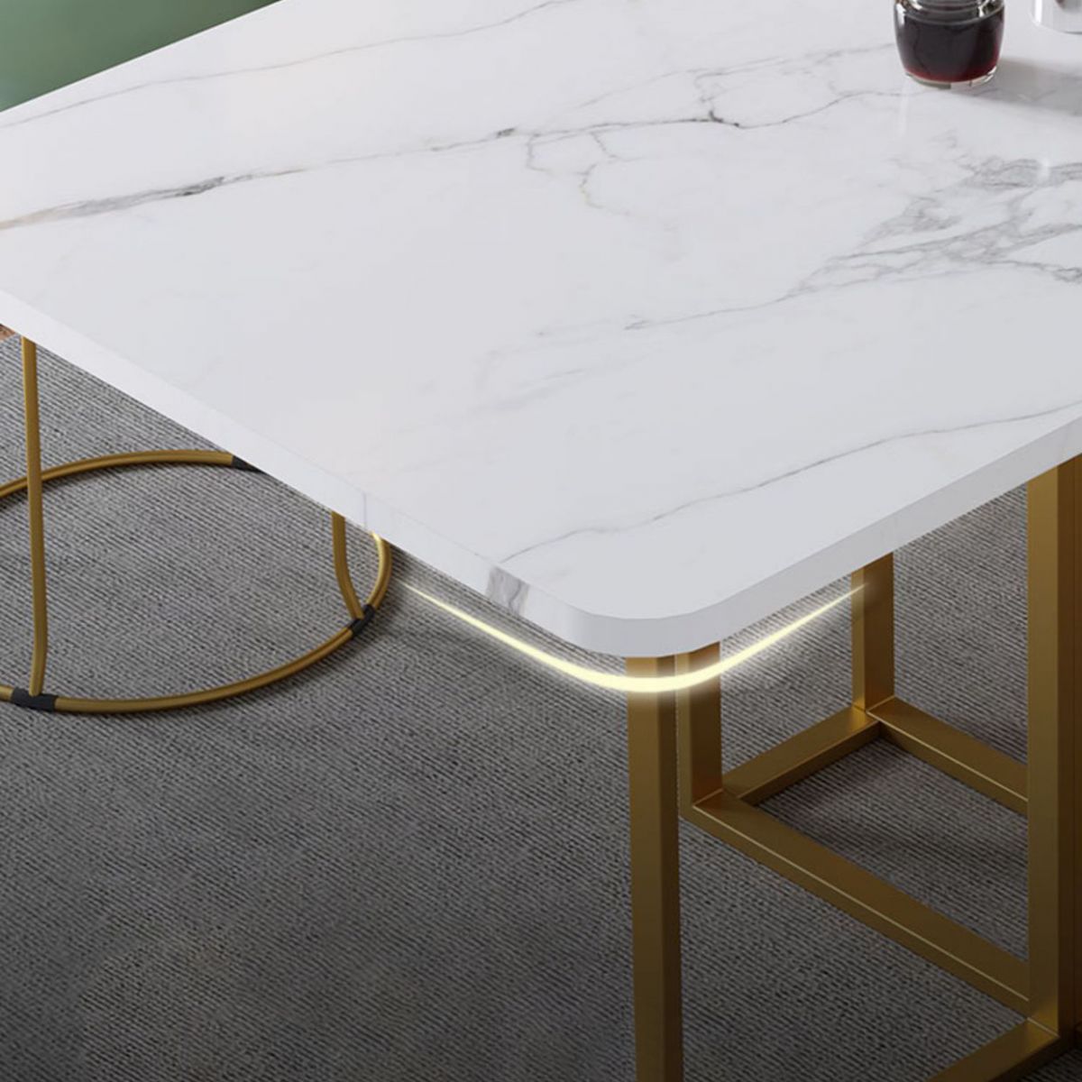 Contemporary Rectangle Dining Room Table Sintered Stone Drop-Leaf Table,59"L x 28.7"H Clearhalo ' dining_table' 'Dining Tables & Seating' 'Dining Tables' 'furn' 'furn_dining_table' 'Furniture' 'furniture_dining_table' 'Kitchen & Dining Furniture' 'kitchen&dining_furn' 'kitchen' 'kitchen_dining_table' 1200x1200_f9a12a45-68b7-44b5-8833-468f1bf0d7df