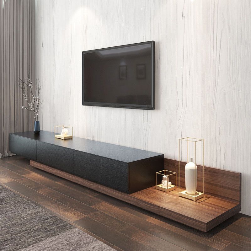 Moderne 3 laden tv -standaard console houten tv -console voor woonkamer
