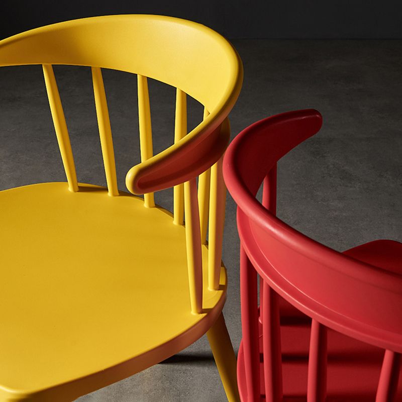 Modern Style Stackable Plastic Chair Windsor Back Folding Side Chair 16.5"x15"x29.9" Clearhalo 'Dining Chairs' 'Dining Tables & Seating' 'dining_chair' 'furn' 'furn_dining_chair' 'Furniture' 'furniture_dining_chair' 'Kitchen & Dining Furniture' 1200x1200_f9a5ee18-f532-4595-bb19-d6e655aa9bf9