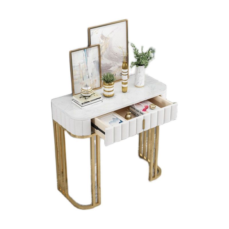 Console in marmo glam Tabella 14 "W Half Moon Console Accent Table per Hall