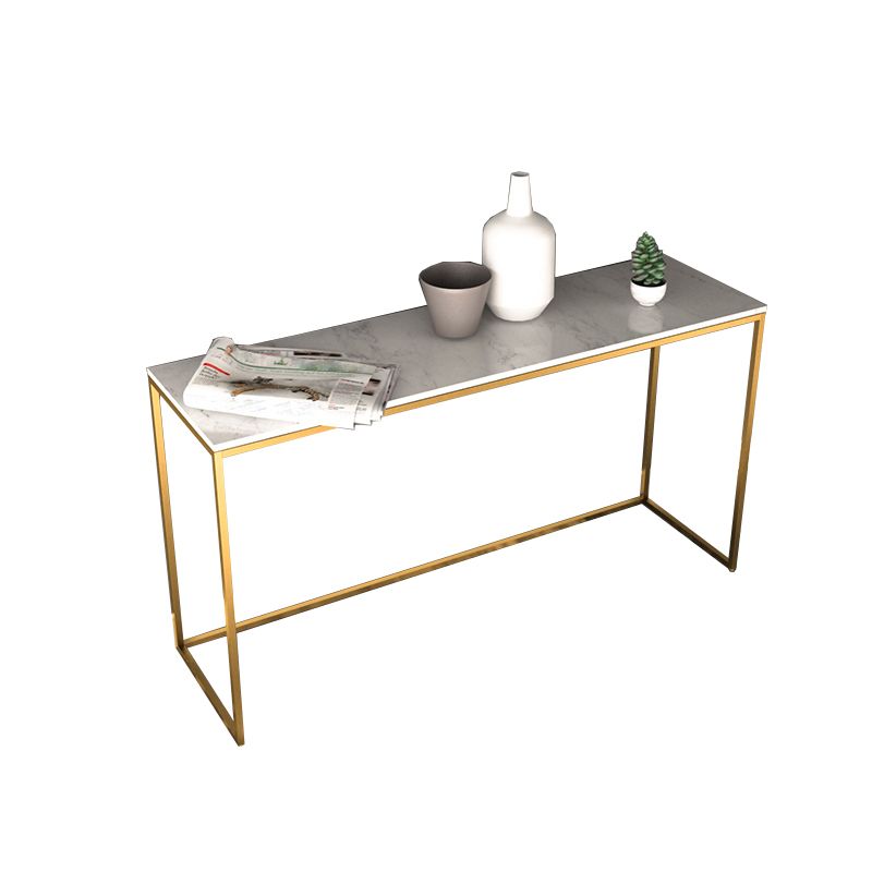 Tabella della console del rettangolo di marmo Glam Ironcraft Accent Table per Hall