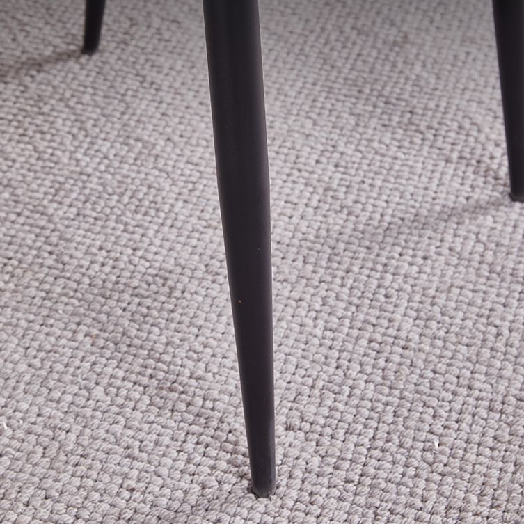 Eigentijdse keukenstoelen armloze zijstoel met metalen benen