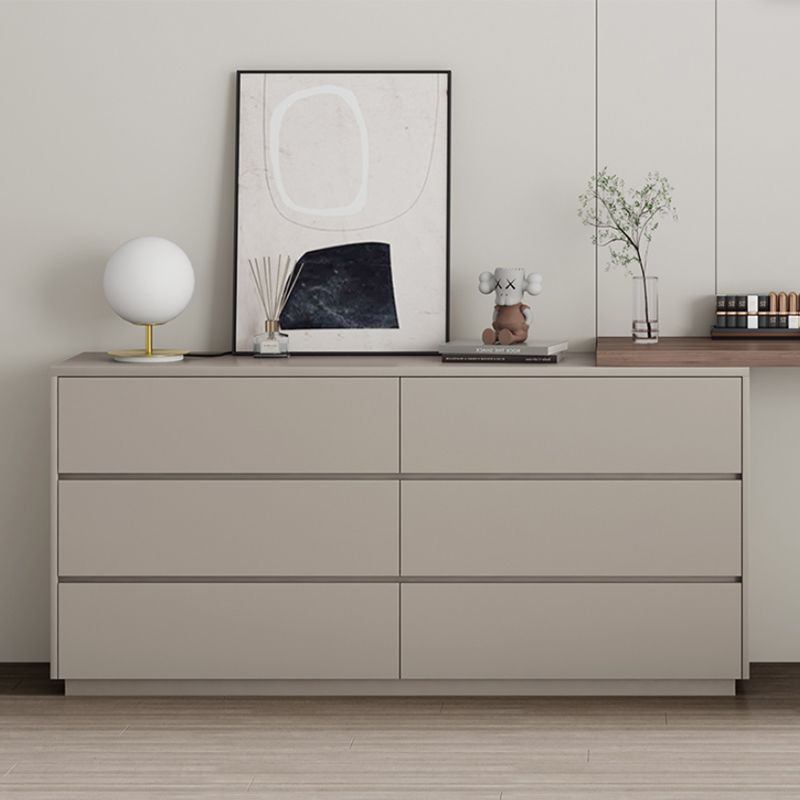 Camera da letto in legno massiccio marrone moderno in piedi con vanità per il trucco del cassetto