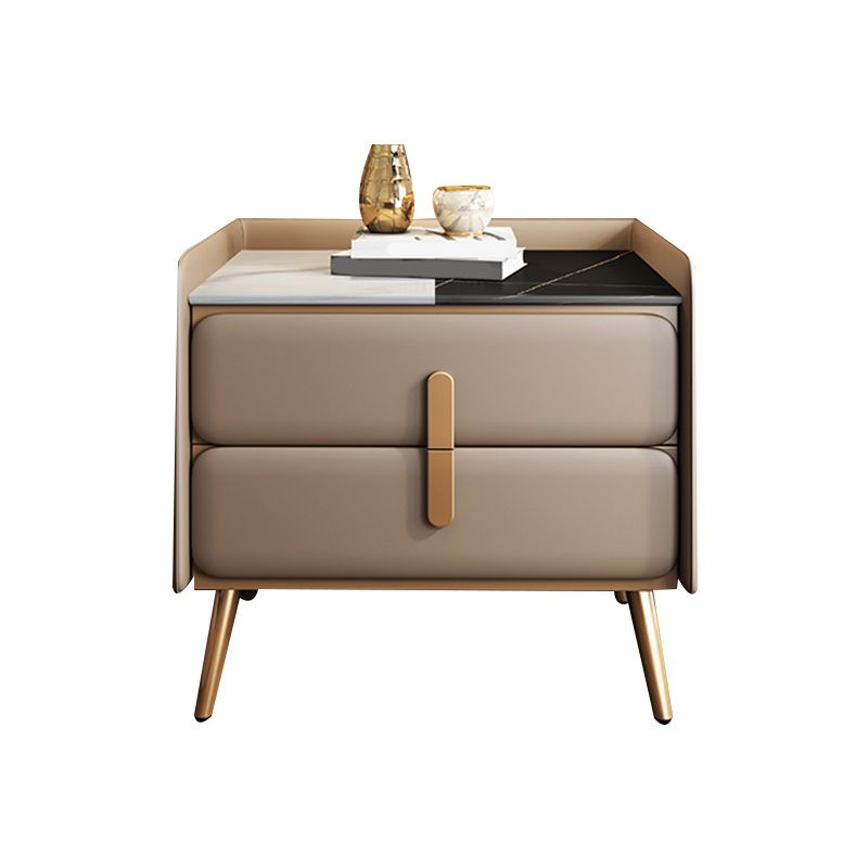 Modern Bedside Cabinet Stone Bed Nightstand with 2 Drawers for Living Room Clearhalo 'Bedroom Furniture' 'furn' 'furn_night_stand' 'Furniture' 'night_stand' 'Nightstands' 1200x1200_f9a7a8db-f0b7-4187-b7ea-23c640ec0ef6