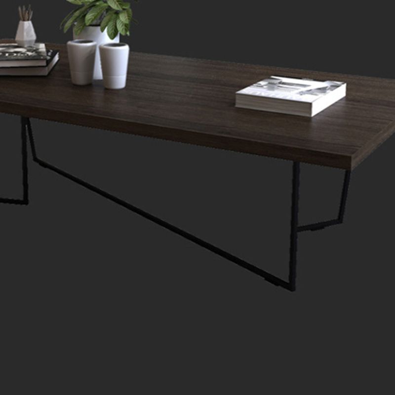 Solid Wood Coffee Table Abstract Coffee Cocktail Table in Brown Clearhalo 'Coffee & Accent Tables' 'Coffee Tables' 'coffee_tables' 'furn' 'furn_coffee_tables' 'Furniture' 'Living Room Furniture' 1200x1200_f9a7c1c8-4f0b-43d9-bf33-2f680f4d5f75