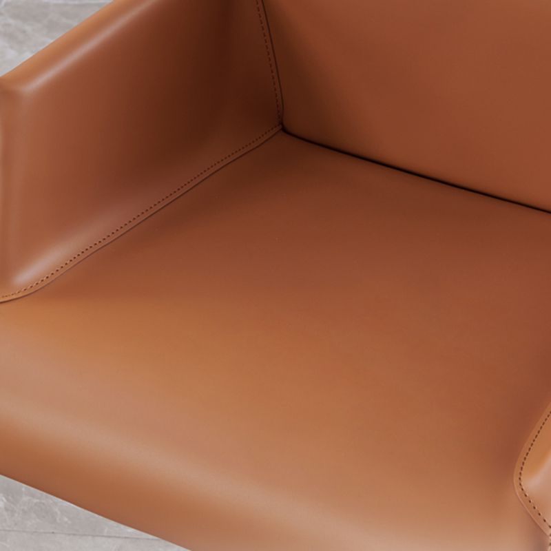 Sillas de comedor de brazo de cuero sintética y silla lateral gris oscuro