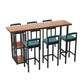 Modern de 1/4/7 piezas de mesa de barra de barra de pino de madera de pino con taburetes altos