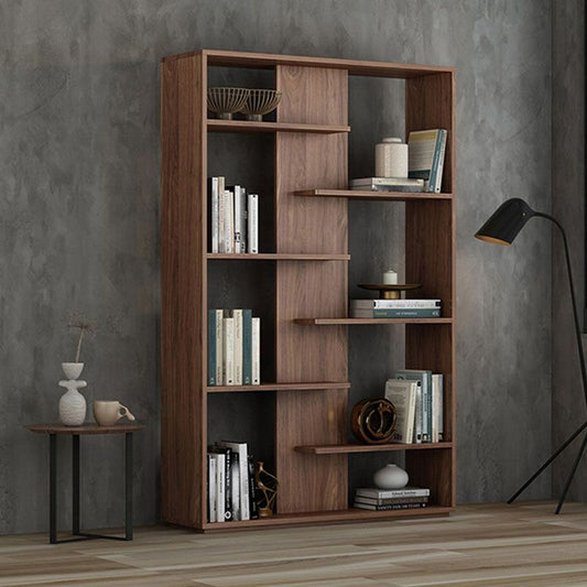 Eigentijdse open back standaard boekenplank houten boekenkast met planken