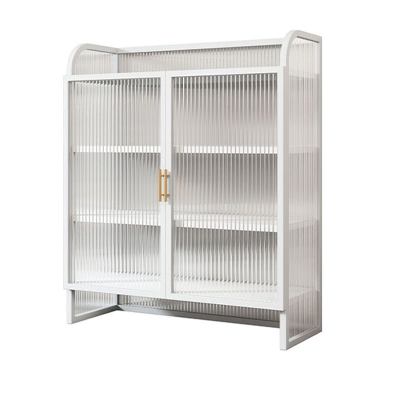 Tavolo a buffet in metallo a porte di vetro contemporanea per sala da pranzo