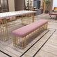 Modern Cotton Foam Bench Pink Cushioned Bench with Legs for Kitchen Clearhalo 'Benches' 'Chairs & Seating' 'furn' 'furn_benches' 'Furniture' 'Living Room Furniture' 1200x1200_f9ae3a03-9734-47b9-b7b4-5abb7f593baa