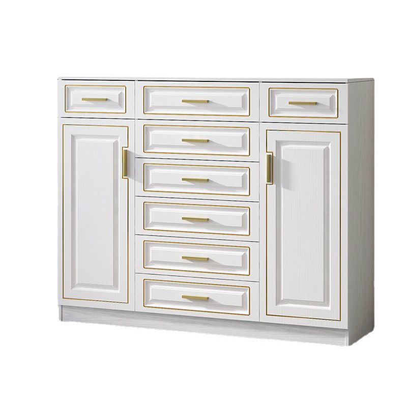 Cómoda doble para el hogar de madera con cómoda de soltero de 15,75" W sin espejo