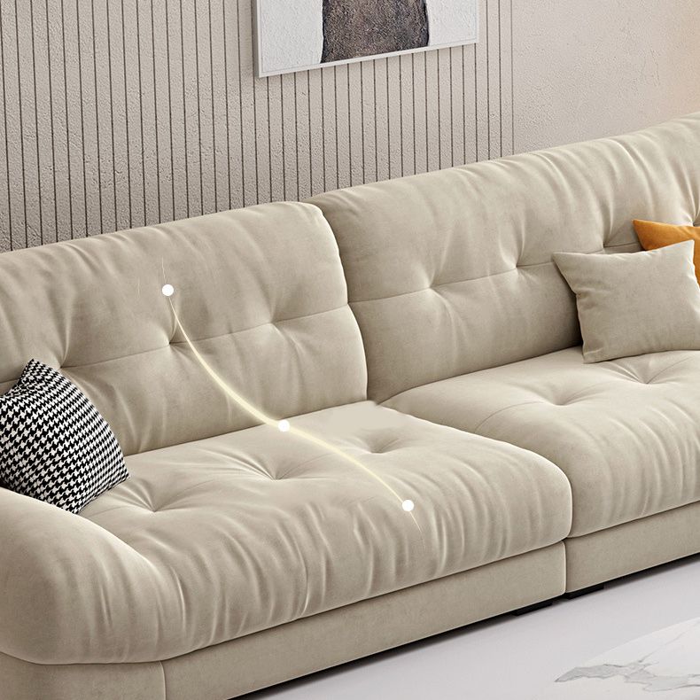 Modern 33.46" H Microfiber Armless Tufted Sofa for Living Room