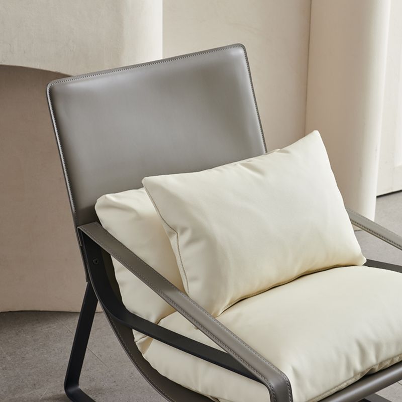 Modern 35.43" Wide Sewn Pillow Back Sponge Metal Frame Arm Chair Clearhalo 'Accent Chairs' 'accent_chairs' 'Chairs & Seating' 'furn' 'furn_accent_chairs' 'Furniture' 'Living Room Furniture' 1200x1200_f9b3daa0-9bfc-4155-9e25-10b6b66e945f