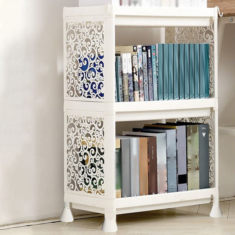 Plastic Bookcase Contemporary Style Open Back Bookshelf for Office Home Study Room Clearhalo 'Bookcases' 'furn' 'furn_bookcases' 'Furniture' 'furniture_bookcases' 'Office Furniture' 1200x1200_f9b43e70-f901-4fd0-b780-ef9829c171e4