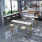 Faux Marble Bar Table Set Glam Style 1/3/5 Pieces Rectangle Counter Table Clearhalo 'Bar Furniture' 'furn' 'furn_home_bar_bar_sets' 'Furniture' 'Home Bars & Bar Sets' 'home_bar_bar_sets' 'Kitchen & Dining Furniture' 1200x1200_f9b50b4b-afd1-4566-acc3-1ebbd95fda90