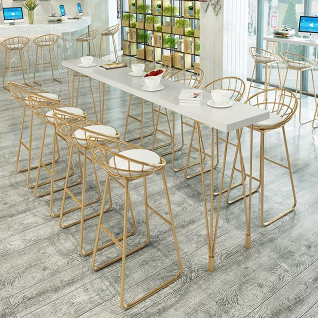 Glam Style Rectangle Bar Table Set 1/2/3/5/9 Pieces Solid Wood Counter Table Clearhalo 'Bar Furniture' 'furn' 'furn_home_bar_bar_sets' 'Furniture' 'Home Bars & Bar Sets' 'home_bar_bar_sets' 'Kitchen & Dining Furniture' 1200x1200_f9b650c9-2ef4-4ce7-a15d-41dd6605e04c