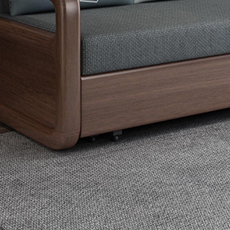 Modern cotone miscela di divano di divano in legno di divano senza braccio