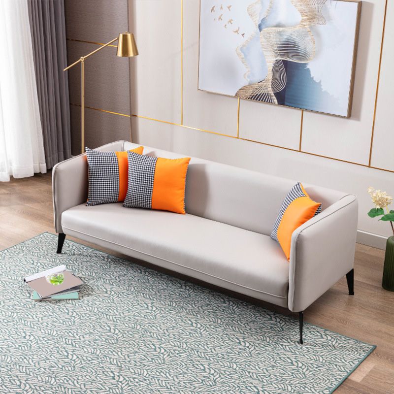 本革ソファ28.74 "d x 28.74" hリビングルーム用のタキシードアームソファ