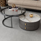 Modern Coffee Cocktail Table Round Nesting Coffee Table Set with Drawer Clearhalo 'Coffee & Accent Tables' 'Coffee Tables' 'coffee_tables' 'furn' 'furn_coffee_tables' 'Furniture' 'Living Room Furniture' 1200x1200_f9b7661e-7b24-4628-8ffa-8f83a66020d2