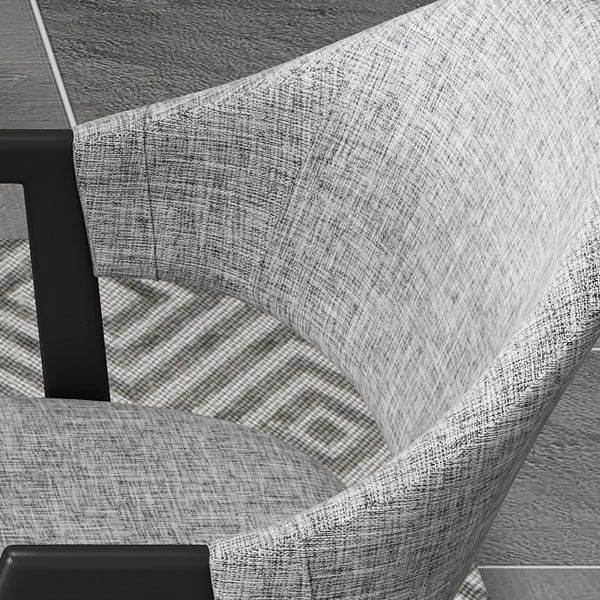 Modern Metal Arm Chair Open Back Dining Side Chair with Upholstered(Set of 4) Clearhalo 'Dining Chairs' 'Dining Tables & Seating' 'dining_chair' 'furn' 'furn_dining_chair' 'Furniture' 'furniture_dining_chair' 'Kitchen & Dining Furniture' 1200x1200_f9b7d503-b542-4d6f-ac76-ebac5fd1e62e