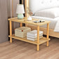 Contemporary Wooden Living Room Side Table 2-Tier with Storage
