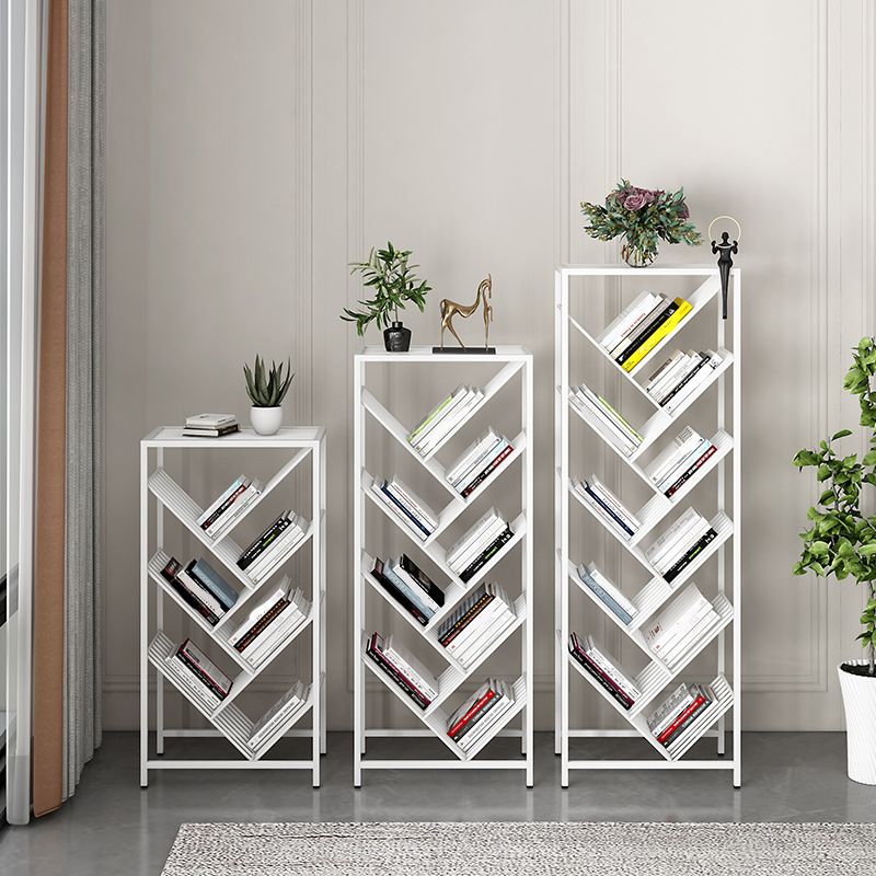 Modern Style Bookcase Open Back Metal Vertical Bookshelf for Home Clearhalo 'Bookcases' 'furn' 'furn_bookcases' 'Furniture' 'Office Furniture' 1200x1200_f9b89476-2ec2-4fb5-8aa2-b34282dff5c8