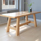 Modern Pine Trestle Dining Table Wood Rectangle Table in Natural Clearhalo 'Dining Tables & Seating' 'Dining Tables' 'dining_table' 'furn' 'furn_dining_table' 'Furniture' 'Kitchen & Dining Furniture' 1200x1200_f9bbac3c-abe5-4f0a-8b39-c6fba60661b0